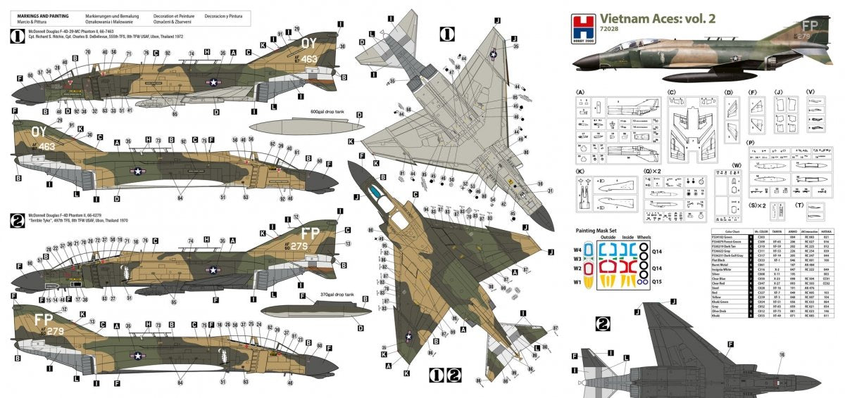 Hobby 2000 72028 F-4D Phanton II - Vietnam Aces 2 1/72 – zdjęcie 2
