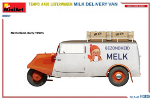 MiniArt 38057 TEMPO A400 LIEFERWAGEN. MILK DELIVERY VAN 1/35 – zdjęcie 8
