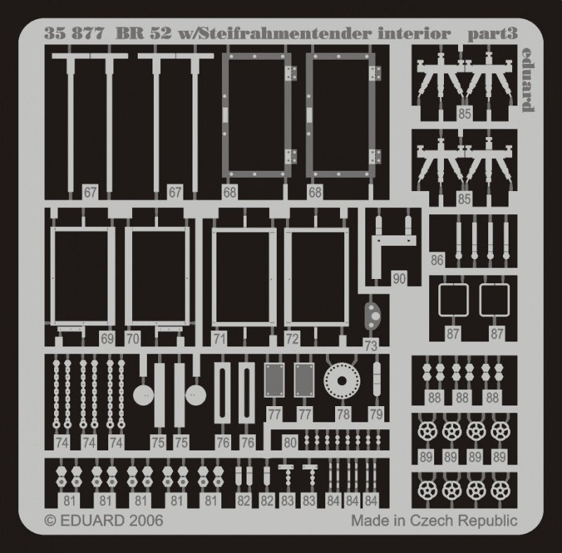 Eduard 35877 BR 52 w/ Steifrahmentender interior 1/35 Trumpeter – zdjęcie 3