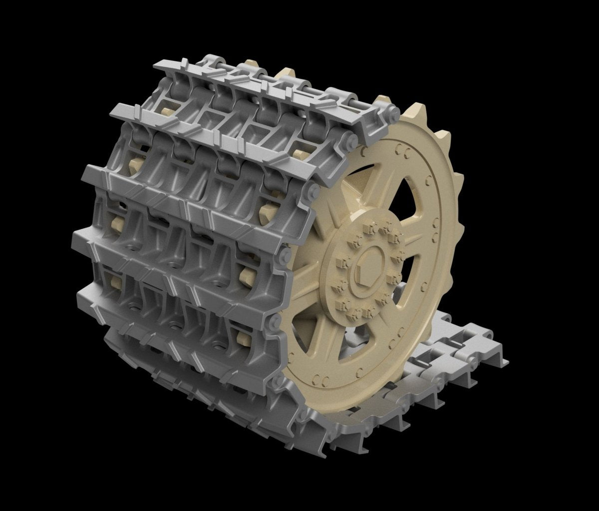 Panzer Art TR35-018 Entwicklungfahrzeug E-25 tracks + correct drive wheels 1/35 – zdjęcie 4