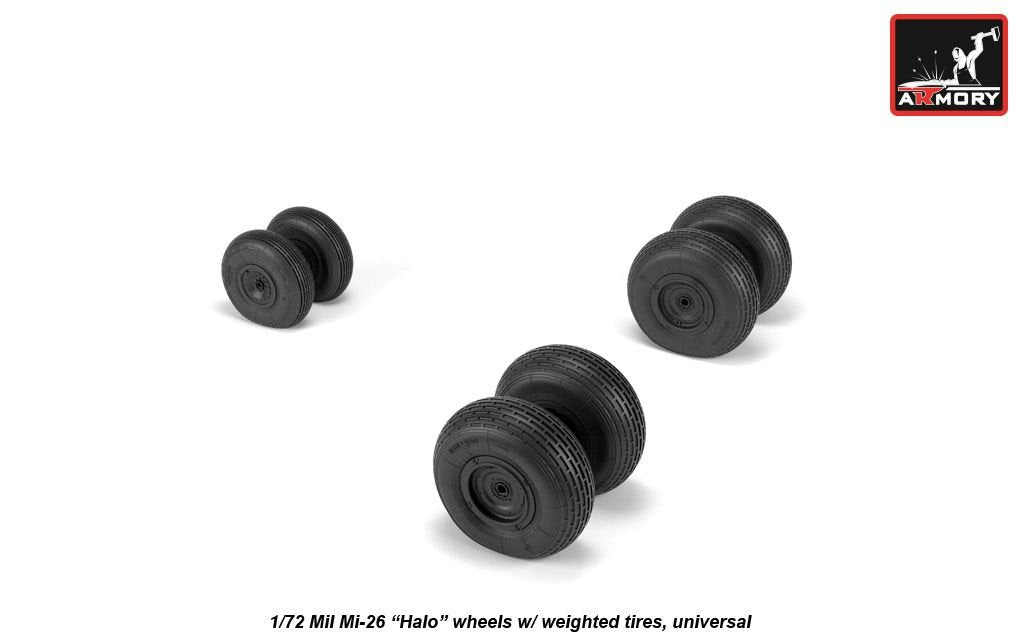Armory Models AW72062 Mil Mi-26 Halo wheels w/ weighted tires 1/72 – zdjęcie 3