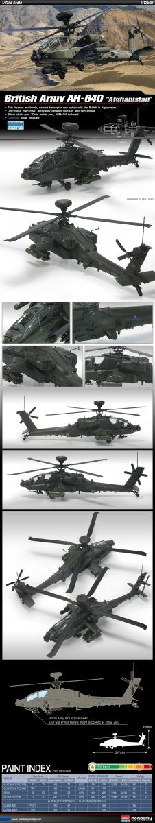 Academy 12537 AH-64D Royal Army Afganistan 1/72 – zdjęcie 2