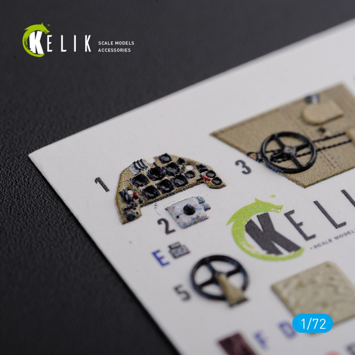 KELIK K72122 BF109-F2/F4 reconnaissance interior 3D decals for Fine Molds kit 1/72 – image 3