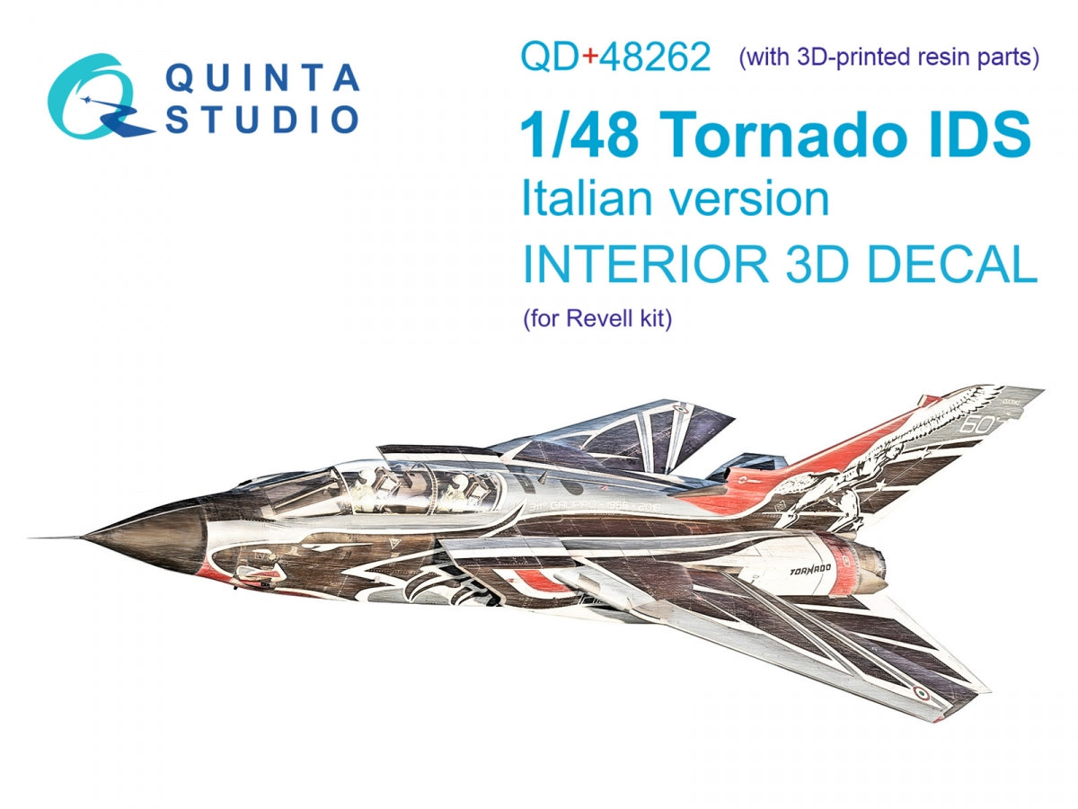 Quinta Studio QD+48262 Tornado IDS Italian 3D-Printed &amp;amp; coloured Interior on decal paper (Revell) (with 3D-printed resin parts) 1/48