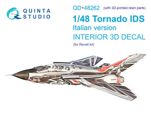 Quinta Studio QD+48262 Tornado IDS Italian 3D-Printed &amp;amp; coloured Interior on decal paper (Revell) (with 3D-printed resin parts) 1/48