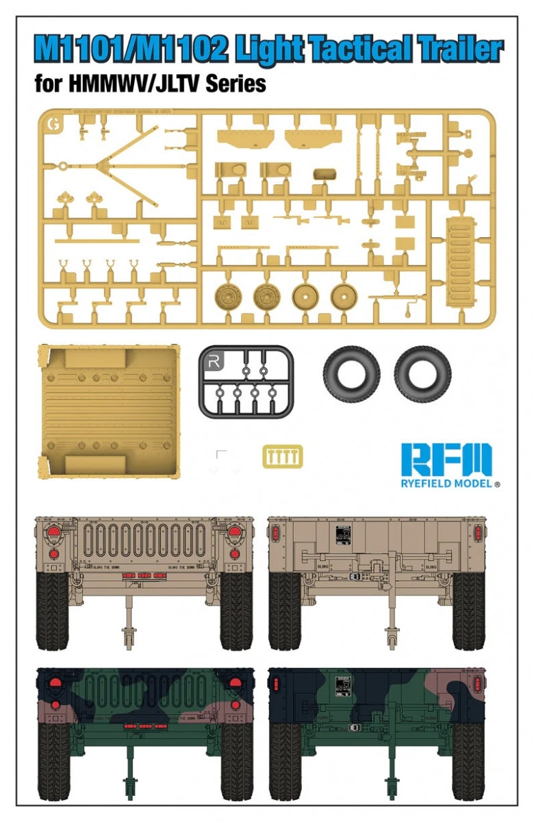 Rye Field Model 5117 M1101/M1102 Light Tactical Trailer for HMMWV/JLTV Series 1/35 – zdjęcie 2
