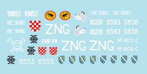 Star Decals 35-C1029 Yugoslavia (JNA), Serbia, Slovenia, Croatia, Bosnia Militia, Bosnia post war (OS-BiH) 1/35 – zdjęcie 2