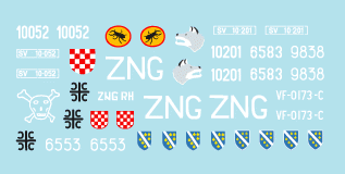 Star Decals 35-C1029 Yugoslavia (JNA), Serbia, Slovenia, Croatia, Bosnia Militia, Bosnia post war (OS-BiH) 1/35 – zdjęcie 2