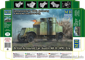 MASTER BOX 72007 British Armored Car Austin MK III WW I Era (1/72)
