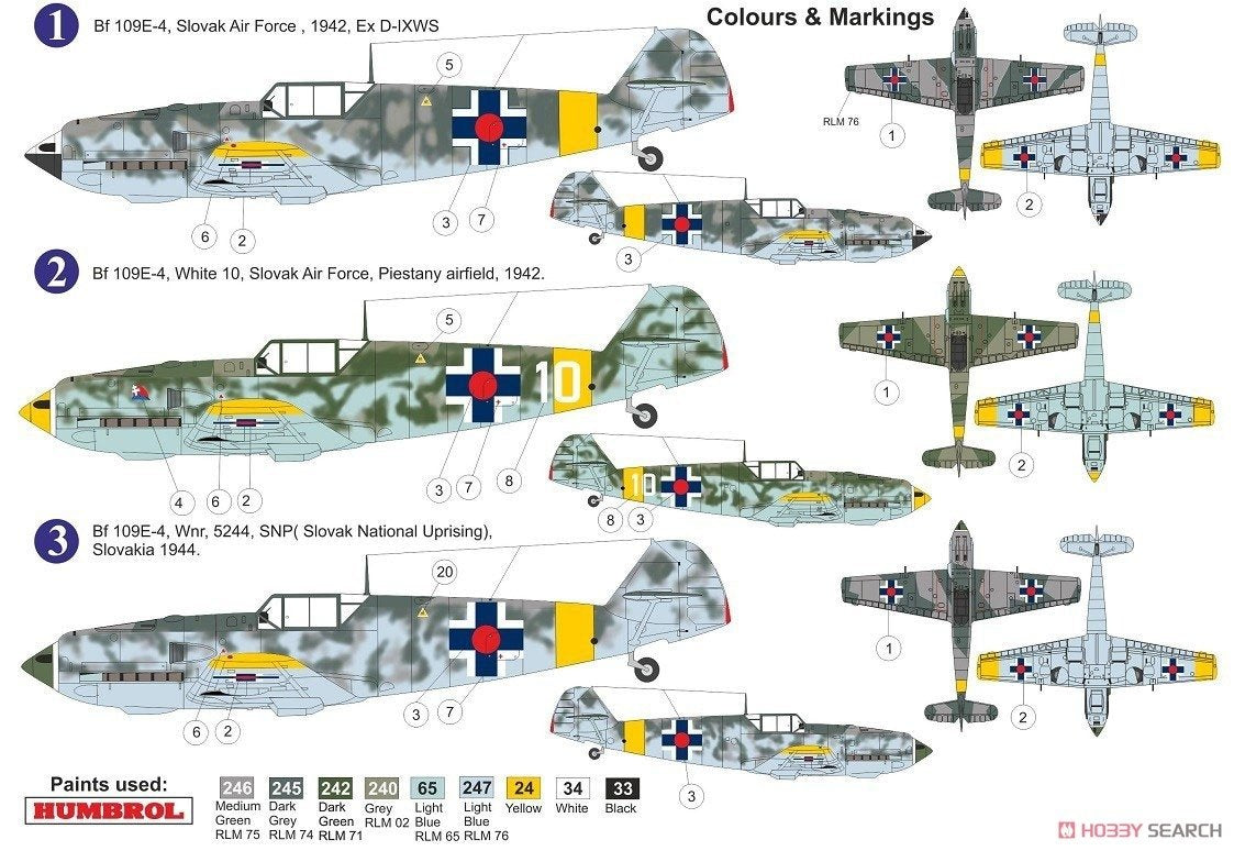 AZ Model AZ7662 Messerschmitt Bf.109E-4 Slovak Air Force 1/72 – zdjęcie 2