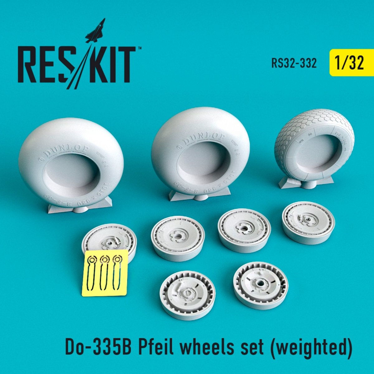 RESKIT RS32-0332 DO-335В &amp;quot;PFEIL&amp;quot; WHEELS SET (WEIGHTED) 1/32