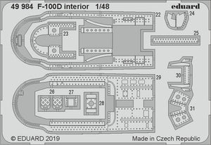 Eduard 49984 F-100D interior 1/48 TRUMPETER – zdjęcie 2