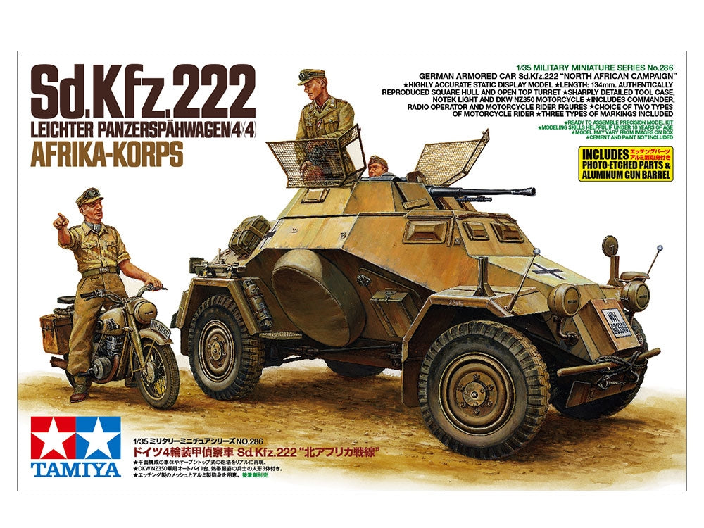 Tamiya 35286 Sd.Kfz.222 Leichter Panzerspahwagen 4x4 Afrika Korps 1/35 – zdjęcie 2