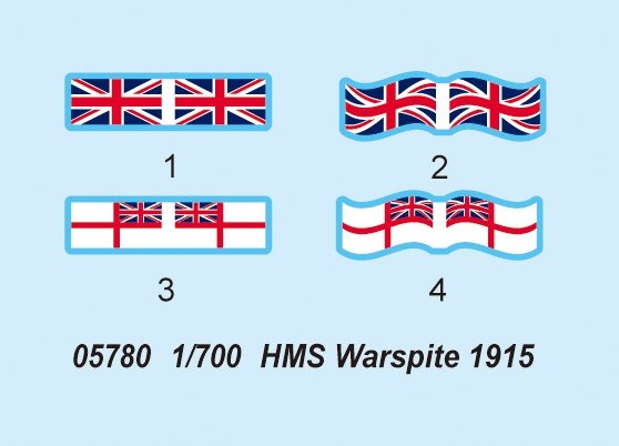 Trumpeter 05780 HMS Warspite (1915) 1/700 – image 7