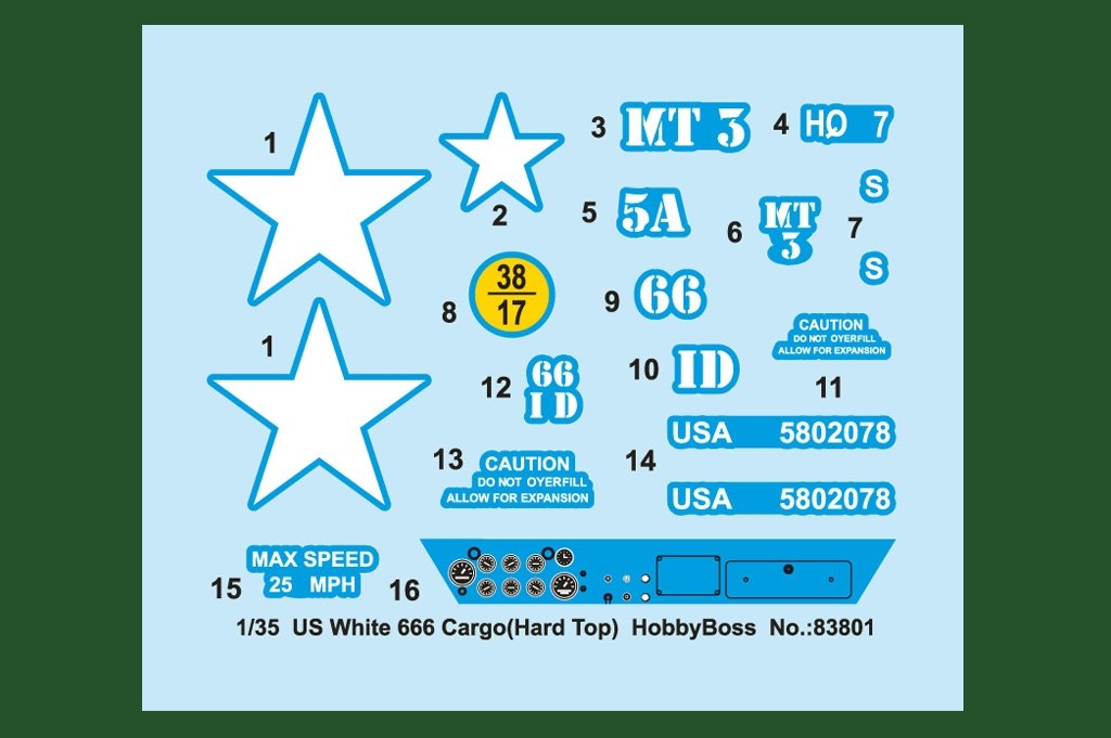 Hobby Boss 83801 US White 666 Cargo Hard Top 1/35 – image 4