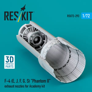 RESKIT RSU72-0293 F-4 (E, J, F, G, S) &amp;quot;Phantom II&amp;quot; exhaust nozzles for Academy kit (3D Printed) 1/72 – zdjęcie 2