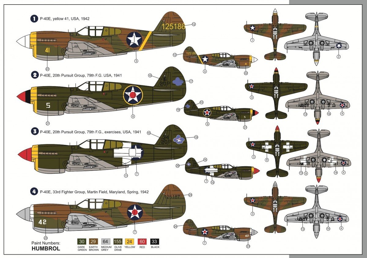 AZ Model AZ7410 Curtiss P-40E Over USA 1/72 – zdjęcie 2