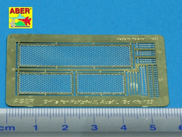 Aber 35G09 Grilles for german tank Pz.Kpfw. II, Ausf.L Luchs (SD.Kfz.123) 1/35 – immagine 2