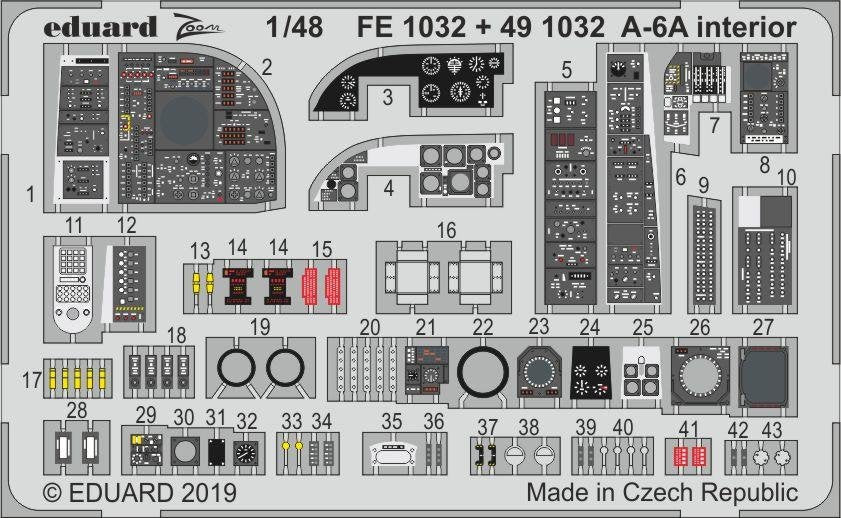 Eduard 491032 A-6A interior 1/48 HOBBY BOSS – zdjęcie 2