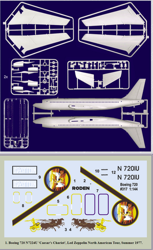 Roden 317 Boeing 720 Caesars Charriot 1/144 – zdjęcie 2