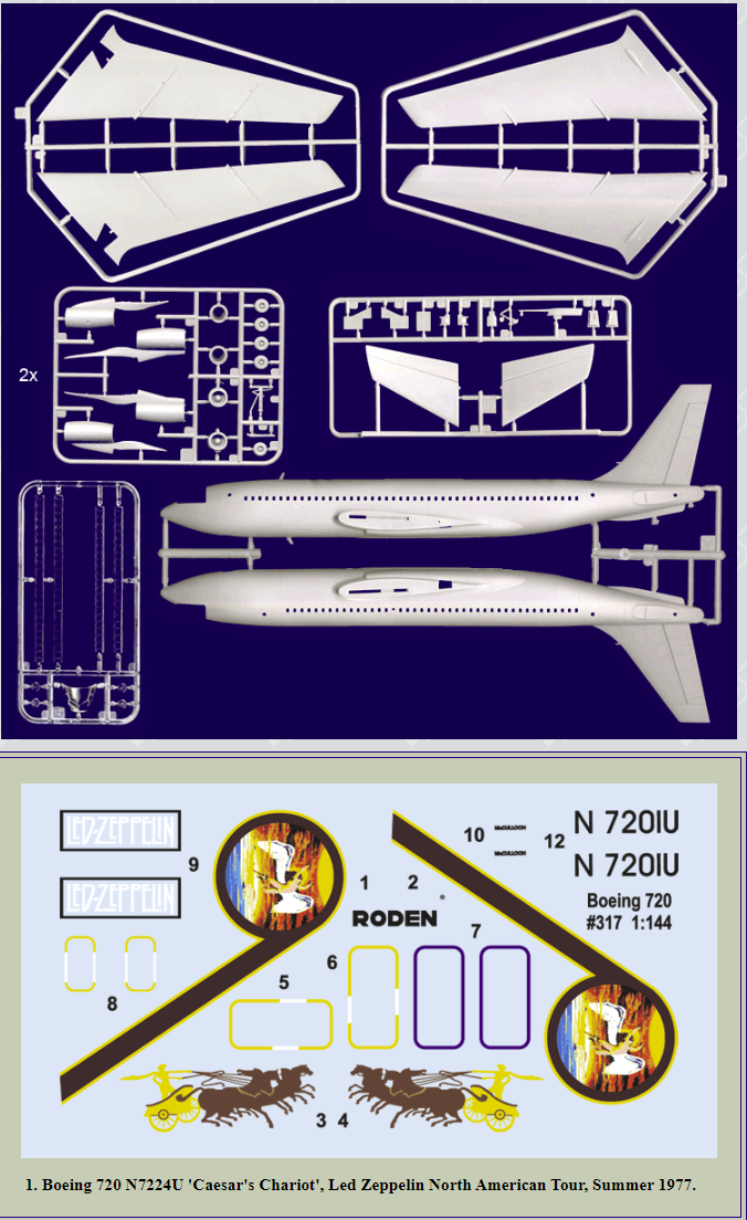 Roden 317 Boeing 720 Caesars Charriot 1/144 – zdjęcie 2