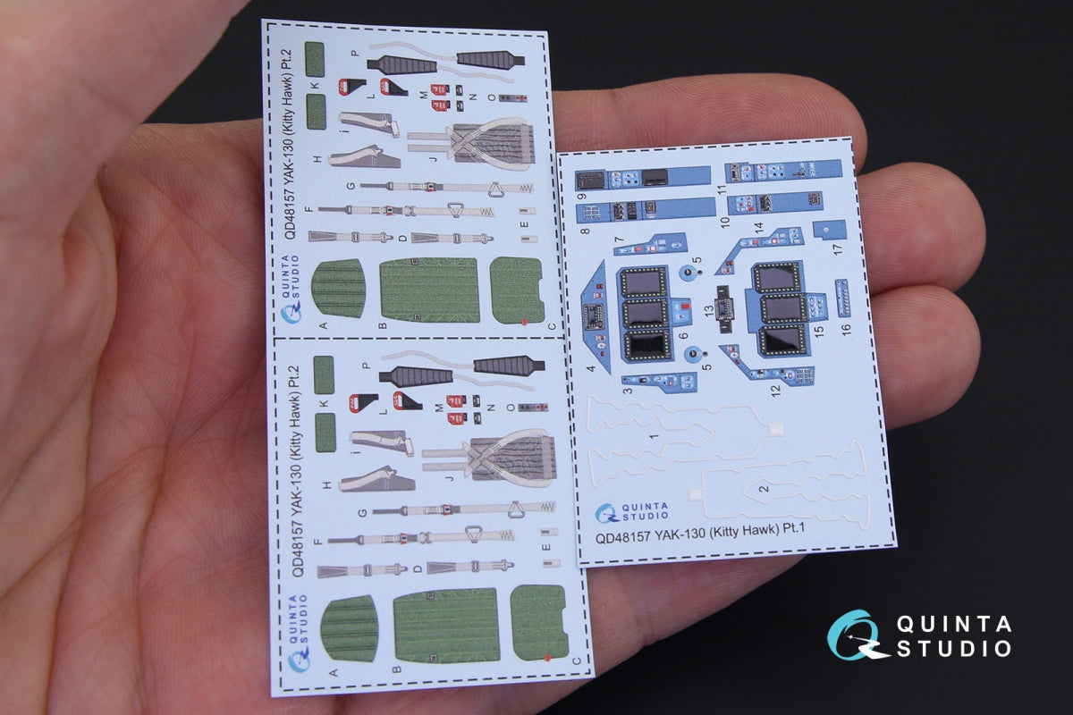 Quinta Studio QD48157 Yak-130 3D-Printed coloured Interior on decal paper (for KittyHawk kit) 1/48 – zdjęcie 2