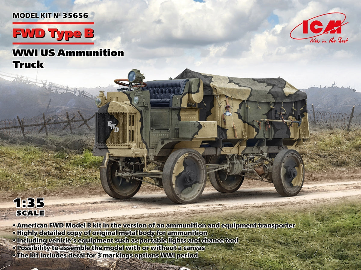 ICM 35656 FWD Type B WWI US Ammunition Truck 1/35 – zdjęcie 2