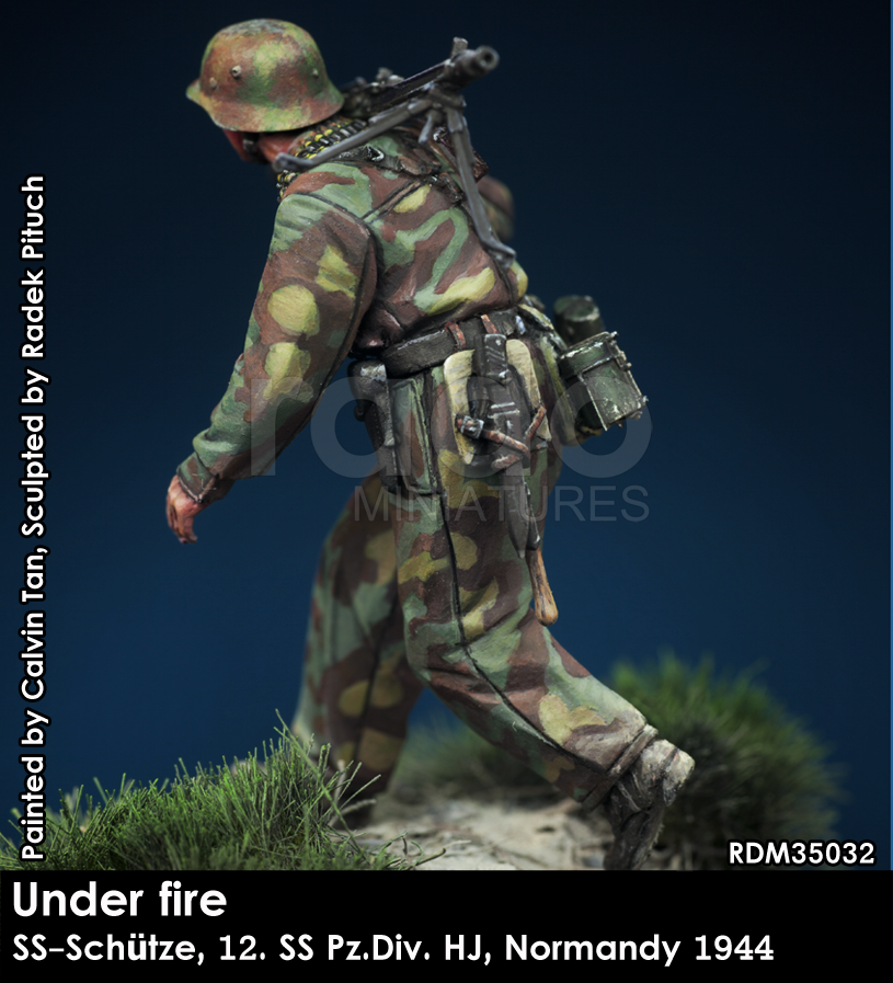 RADO Miniatures RDM35032 Under fire. W-SS MG Schütze, 12. SS-Pz.Div. HJ, Normandy 1944 1/35 – zdjęcie 4