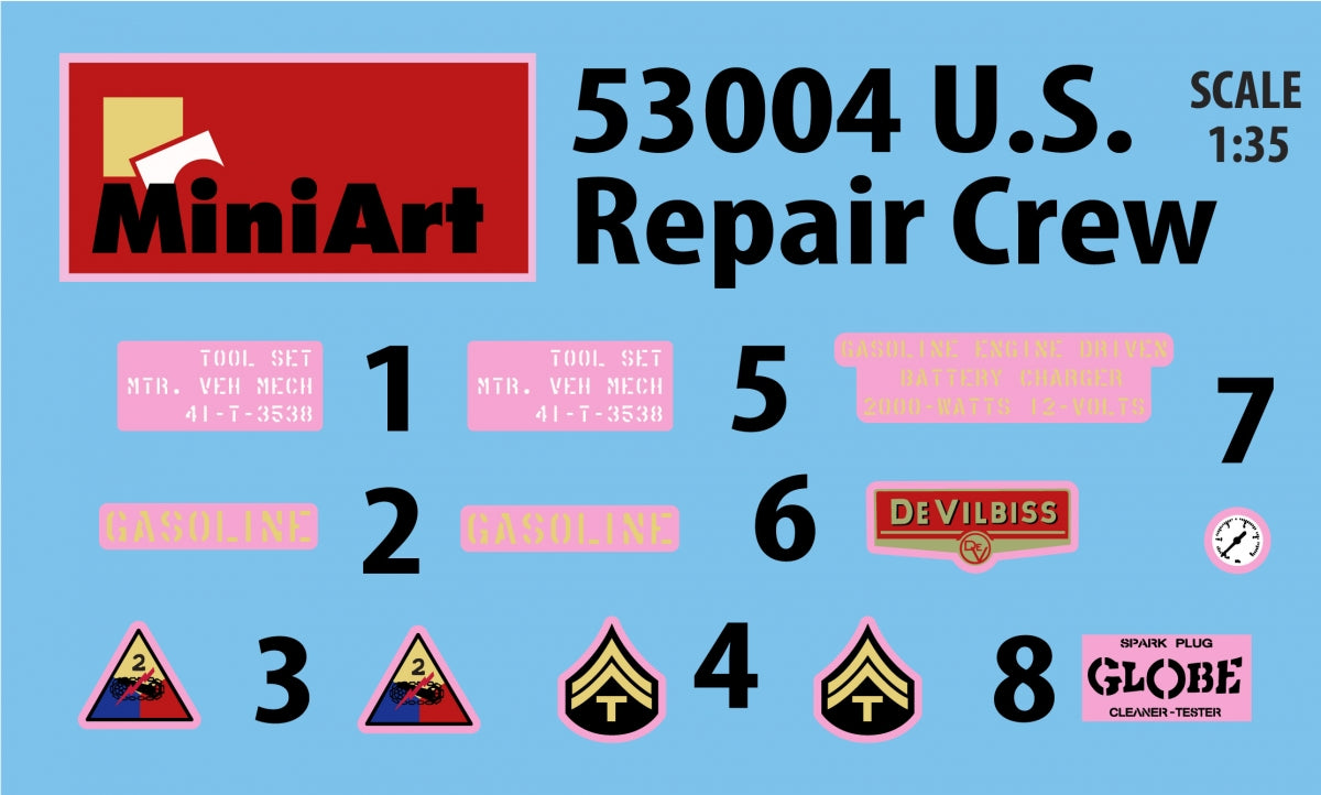 MiniArt 53004 U.S. Repair Crew with Equipment 1/35