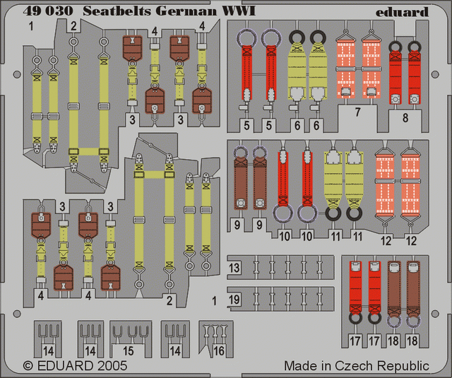 Eduard 49030 Seatbelts German WWI 1/48