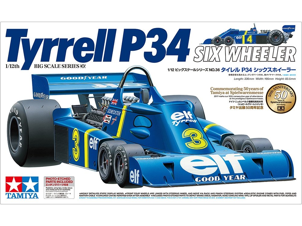 Tamiya 12036 Tyrrell P34 Six Wheeler - with Photo Etched Parts 1/12