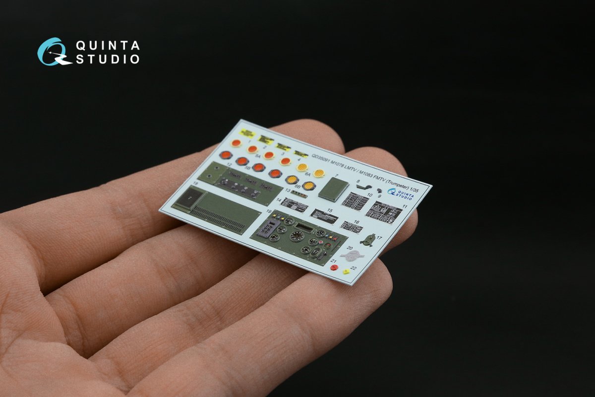 Quinta Studio QD35091 M1078 LMTV &amp;amp; M1083 FMTV 3D-Printed &amp;amp; coloured Interior on decal paper (Trumpeter) 1/35 – zdjęcie 5