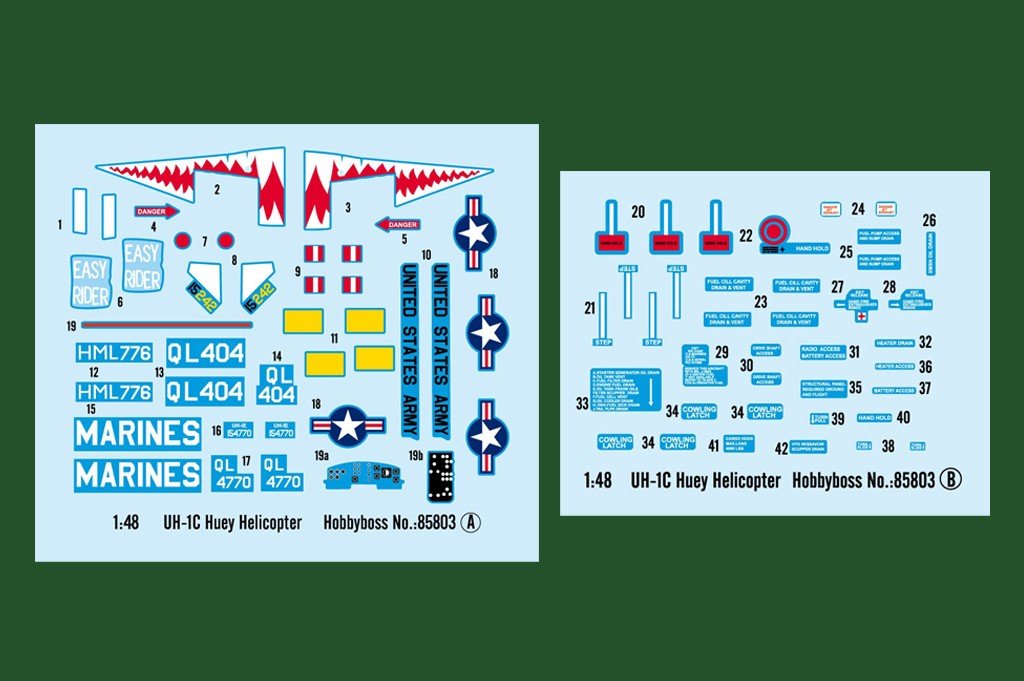 Hobby Boss 85803 UH-1C Huey Helicopter 1/48 – zdjęcie 4