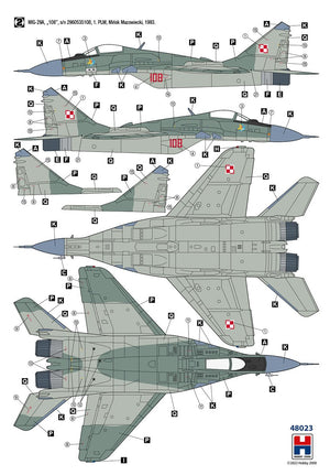 Hobby 2000 48023 MiG-29 Polish Air Force (ACADEMY + CARTOGRAF + MASK) 1/48 – image 4