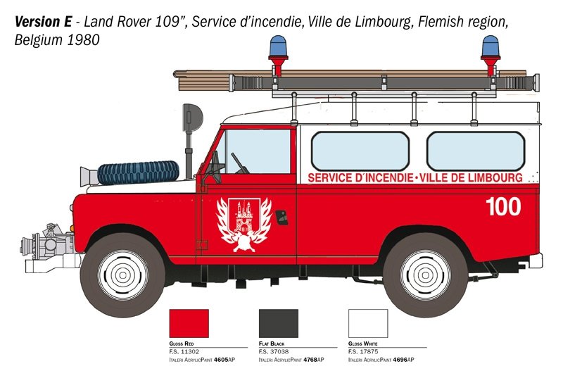Italeri 3660 LAND ROVER FIRE TRUCK 1/24 – zdjęcie 2