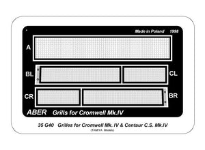 Aber 35G40 Siatki do Cromwell Mk.IV &amp;amp; Centaur C.S. Mk.IV 1/35 – zdjęcie 9