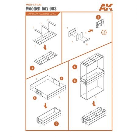 AK Interactive AK8225 LASER CUT WOODEN BOX 003 (5 UNITS) – zdjęcie 4