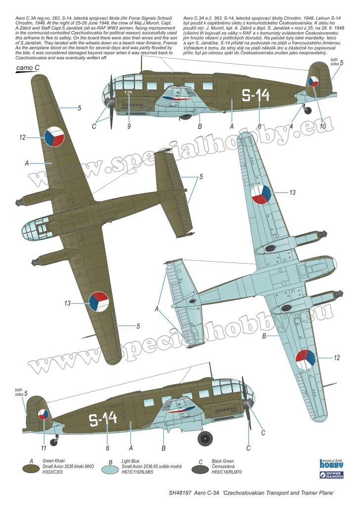 Special Hobby 48197 Aero C-3A &amp;#39;Czechoslovakian Transport and Trainer Plane&amp;#39; 1/48 – image 5