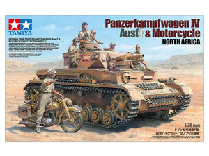 Tamiya 25208 Panzerkampfwagen IV Ausf F. &amp;amp; Moto Afrique du Nord 1/35 – image 2
