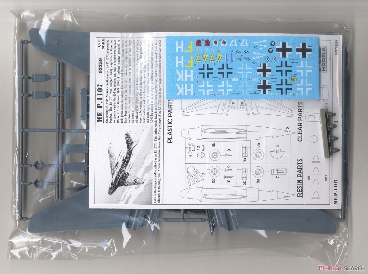 RS Models 92259 Me P.1107/II Aufklärer 1/72 – zdjęcie 6