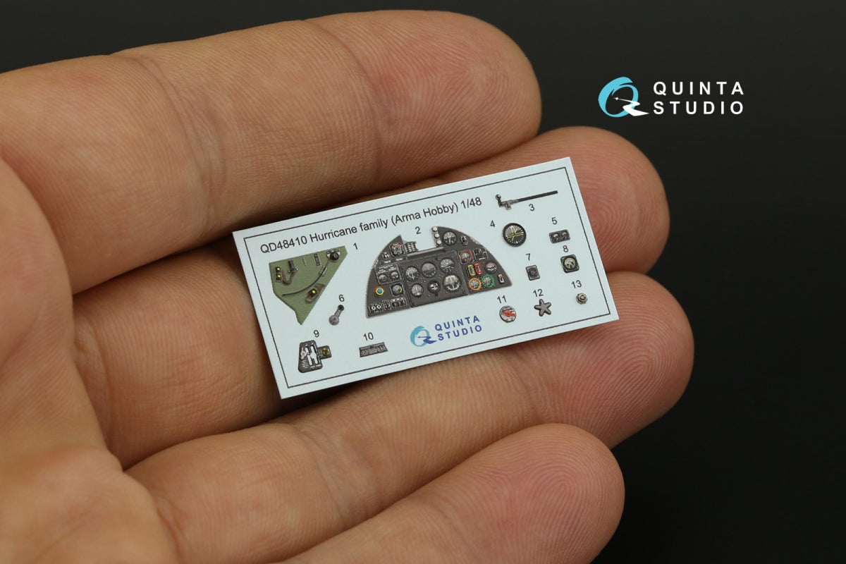 Quinta Studio QD48410 Hurricane family 3D-Printed &amp;amp; coloured Interior on decal paper (Arma Hobby) 1/48 – zdjęcie 9
