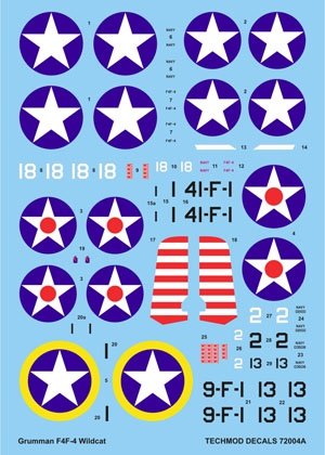 Techmod 72004 - Grumman F4F-4 Wildcat 1/72