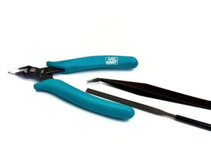 Mr.Hobby BTF-001 Mr. Basic Tool Set - pliers file (needle) tweezers / zestaw narzędzi cążki pilnik pęseta