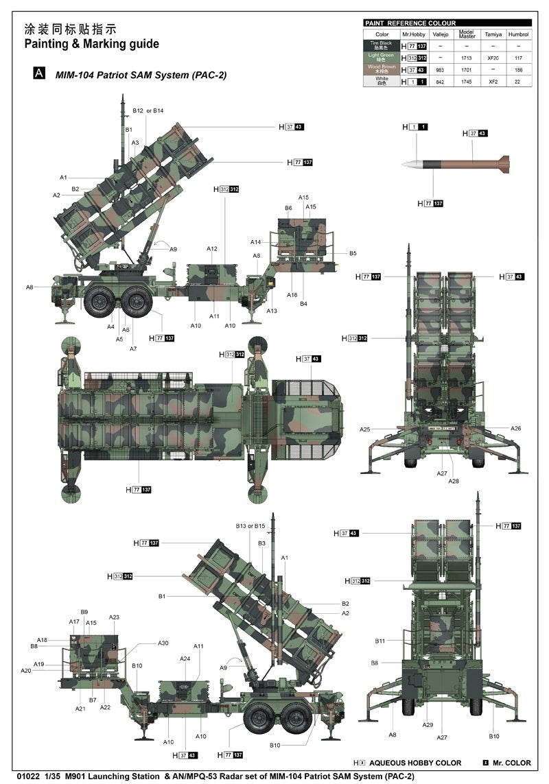Trumpeter 01022 M901 Launching Station – zdjęcie 3