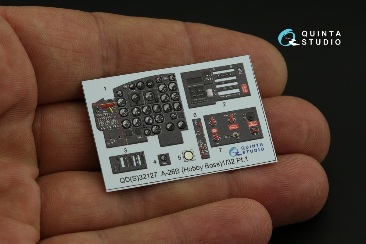 Quinta Studio QDS-32127 A-26B 3D-Printed &amp;amp; coloured Interior on decal paper (Hobby Boss) (small version) 1/32 – zdjęcie 7