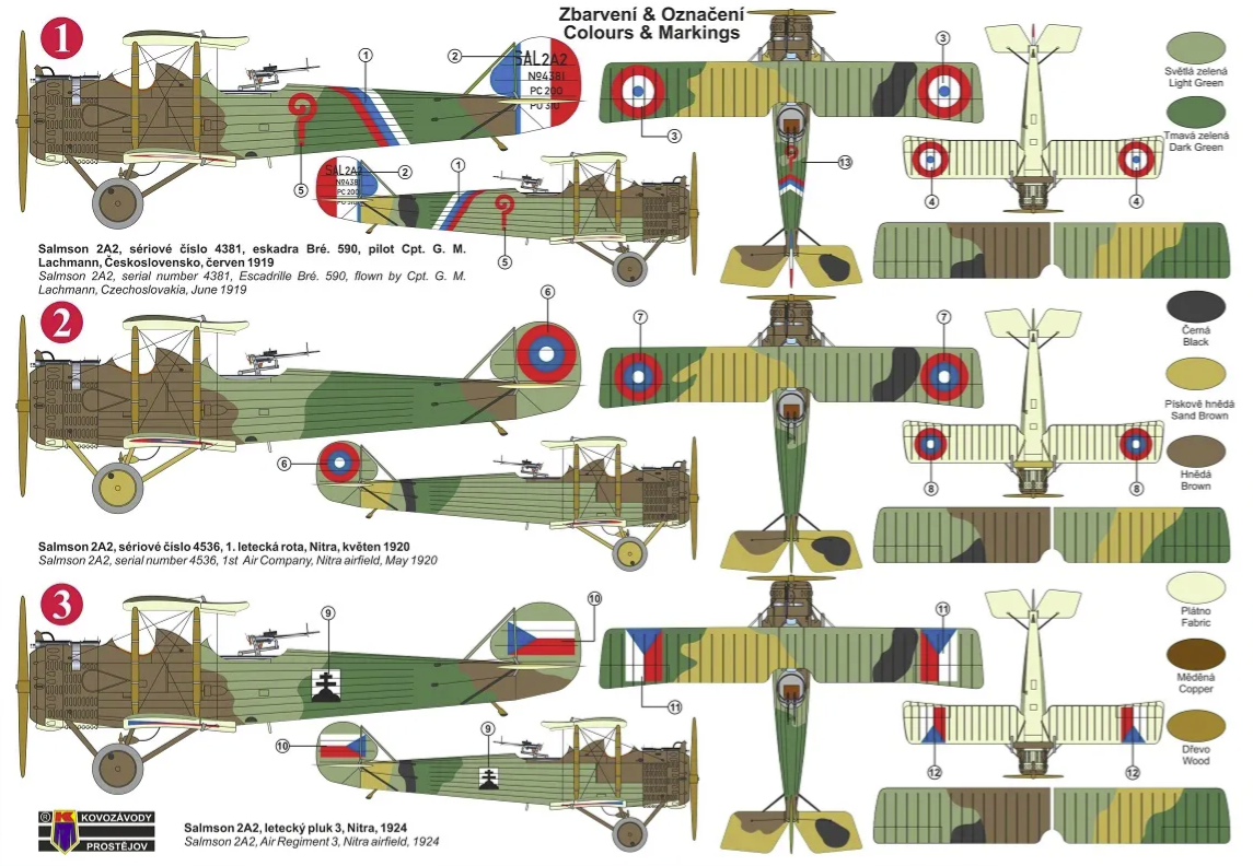 Kovozavody Prostejov KPM0324 Salmson Sal.2A2 „Czechoslovakia“ 1/72 – immagine 2