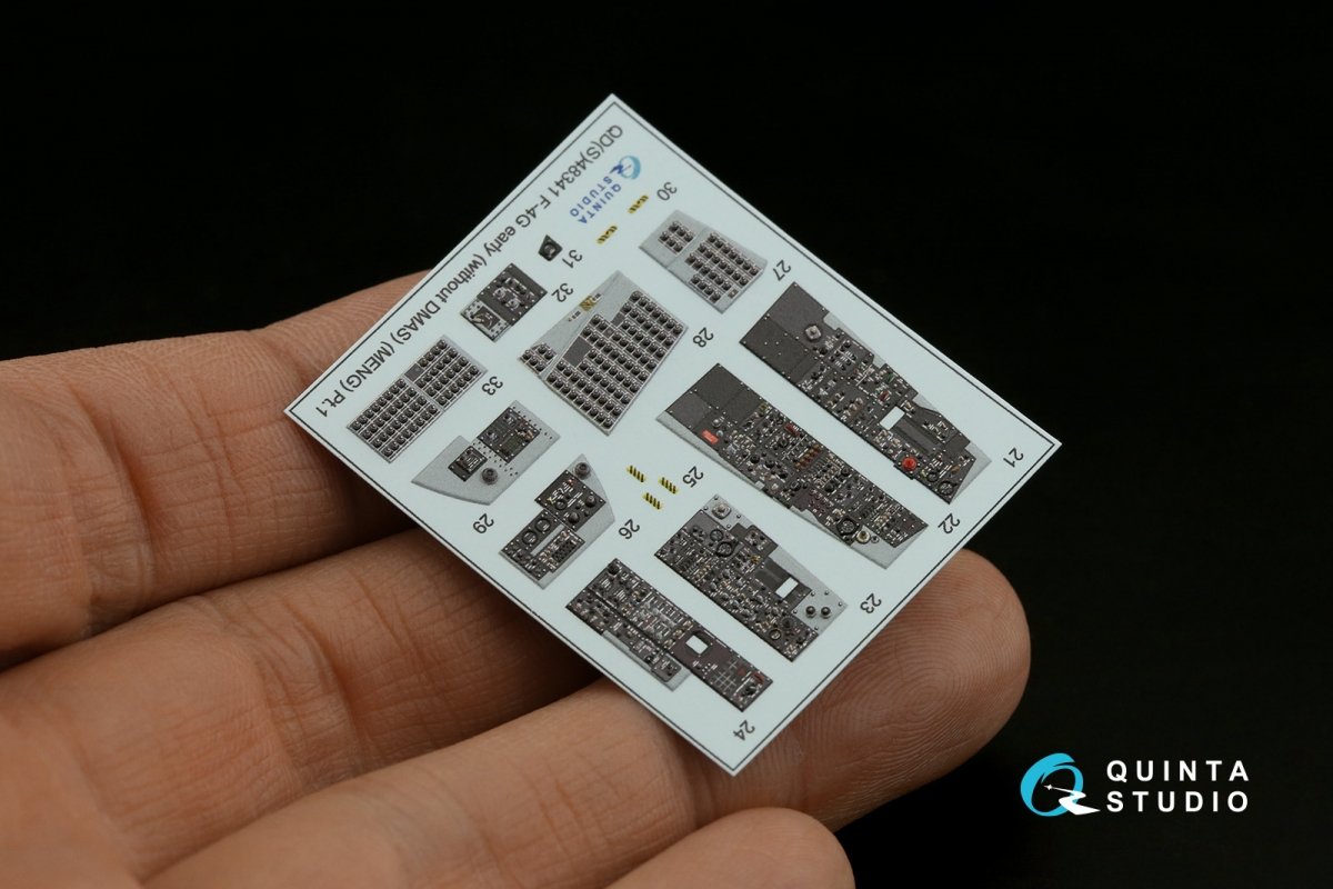 Quinta Studio QD48341 F-4G early 3D-Printed &amp;amp; coloured Interior on decal paper (Meng) 1/48 – zdjęcie 3