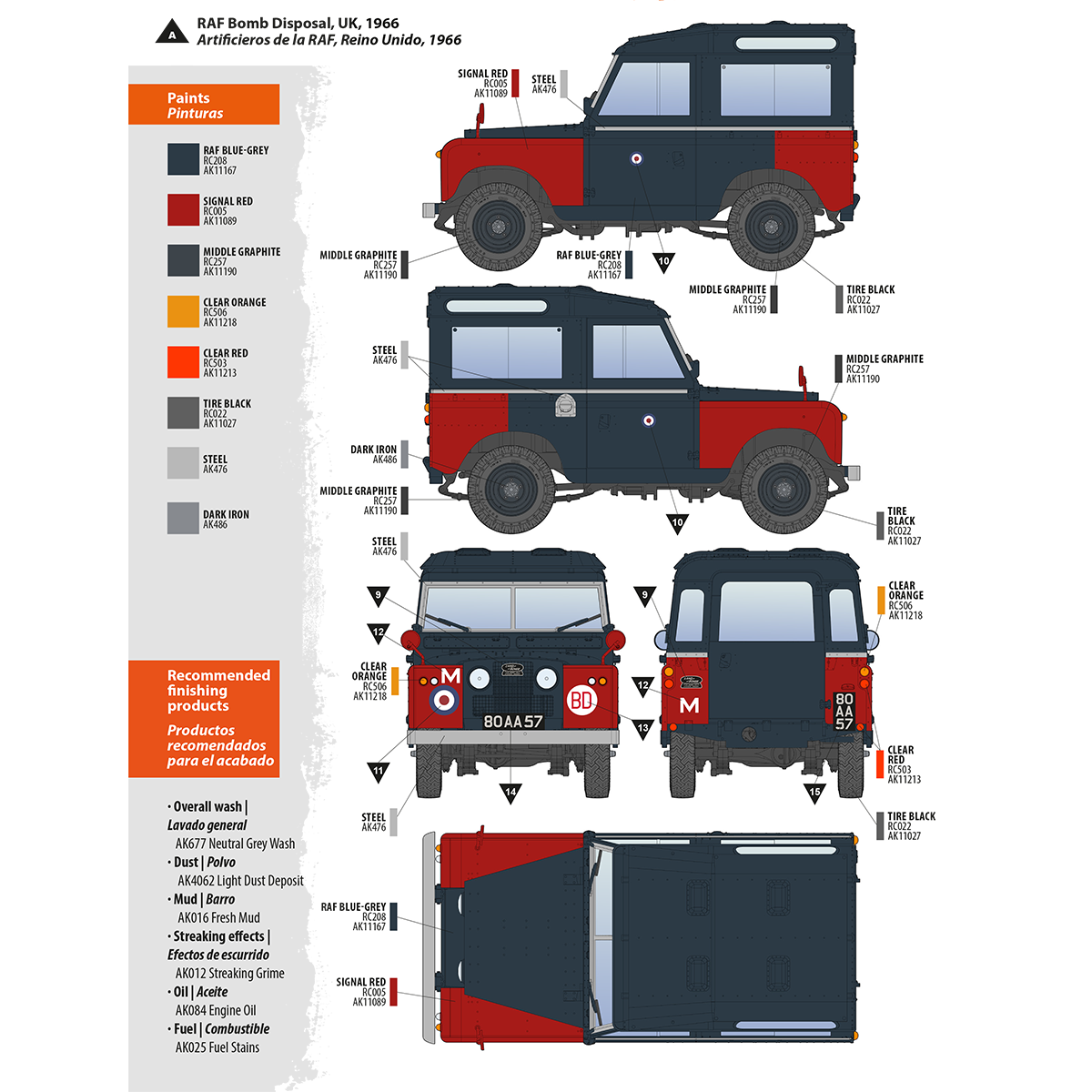 AK Interactive AK35013 LAND ROVER 88 SERIES IIA STATION WAGON 1/35 – immagine 15