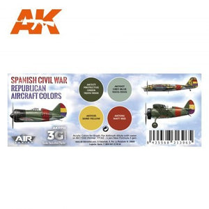 AK Interactive AK11713 SPANISH CIVIL WAR. REPUBLICAN AIRCRAFT COLORS 4x17 ml – immagine 2