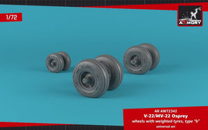 Armory Models AW72342 V-22/MV-22 Osprey wheels w/ weighted tires type “b” 1/72 – image 4